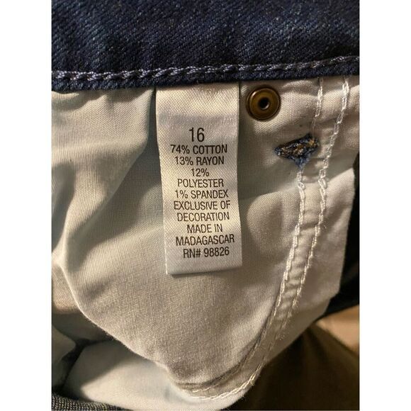 Blue Mountain Dark Wash Straight Leg Jeans Size 16 NWOT - Picture 6 of 6